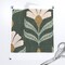 Green Flower Floral Meadow Botanical Art Nouveau Hand Drawn Large Scale Rustic Custom Printed Fabric by Spoonflower Various Fabrics by the Yard or Fat Quarter